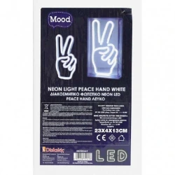 DIAKAKIS ΔΙΑΚΟΣΜΗΤΙΚΟ ΦΩΤΙΣΤΙΚΟ ΝΕΟΝ LIGHT PEACE HAND 23Χ4Χ13 580469