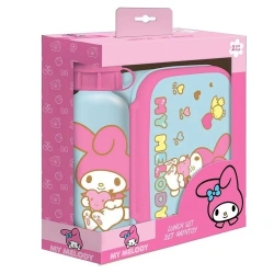 DIAKAKIS ΣΕΤ ΦΑΓΗΤΟΥ MY MELODY ΦΑΓΗΤΟΔΟΧΕΙΟ 800ML ΠΑΓΟΥΡΙ ΑΛΟΥΜΙΝΙΟΥ 500ML 000490119
