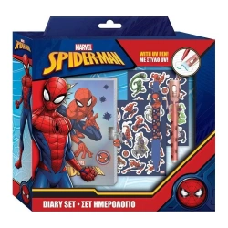 DIAKAKIS ΗΜΕΡΟΛΟΓΙΟ ΜΕ ΚΛΕΙΔΑΡΙΑ, ΜΑΓΙΚΟ ΣΤΥΛΟ ΚΑΙ ΑΥΤΟΚΟΛΛΗΤΑ SPIDERMAN 508625