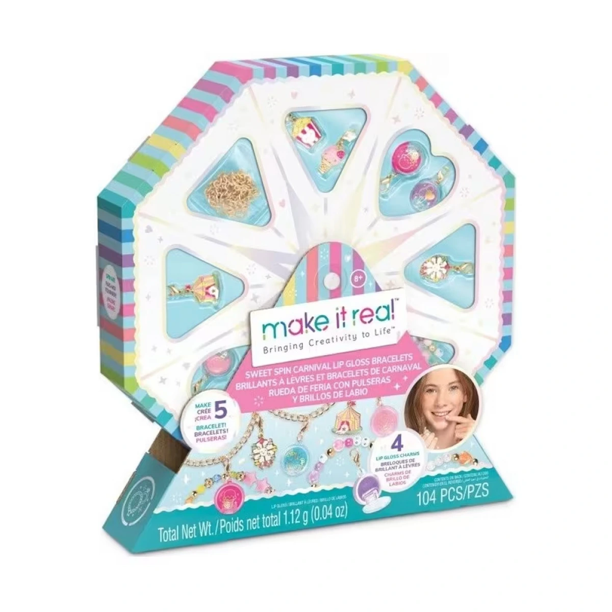 MAKE IT REAL SWEET SPIN CARNIVAL LIP GLOSS BRACELETS 2705