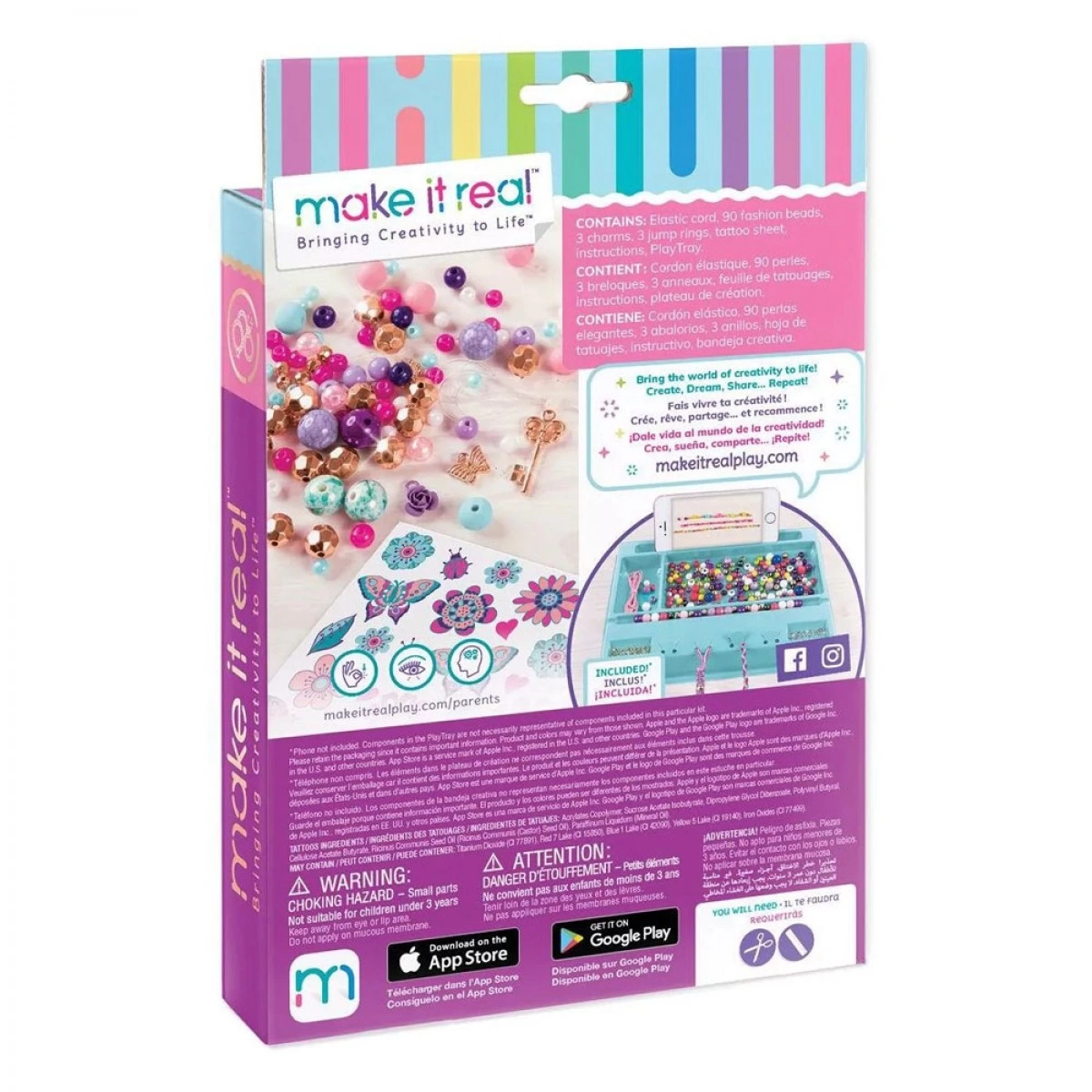 MAKE IT REAL RAINBOW BLING BRACELETS 1206