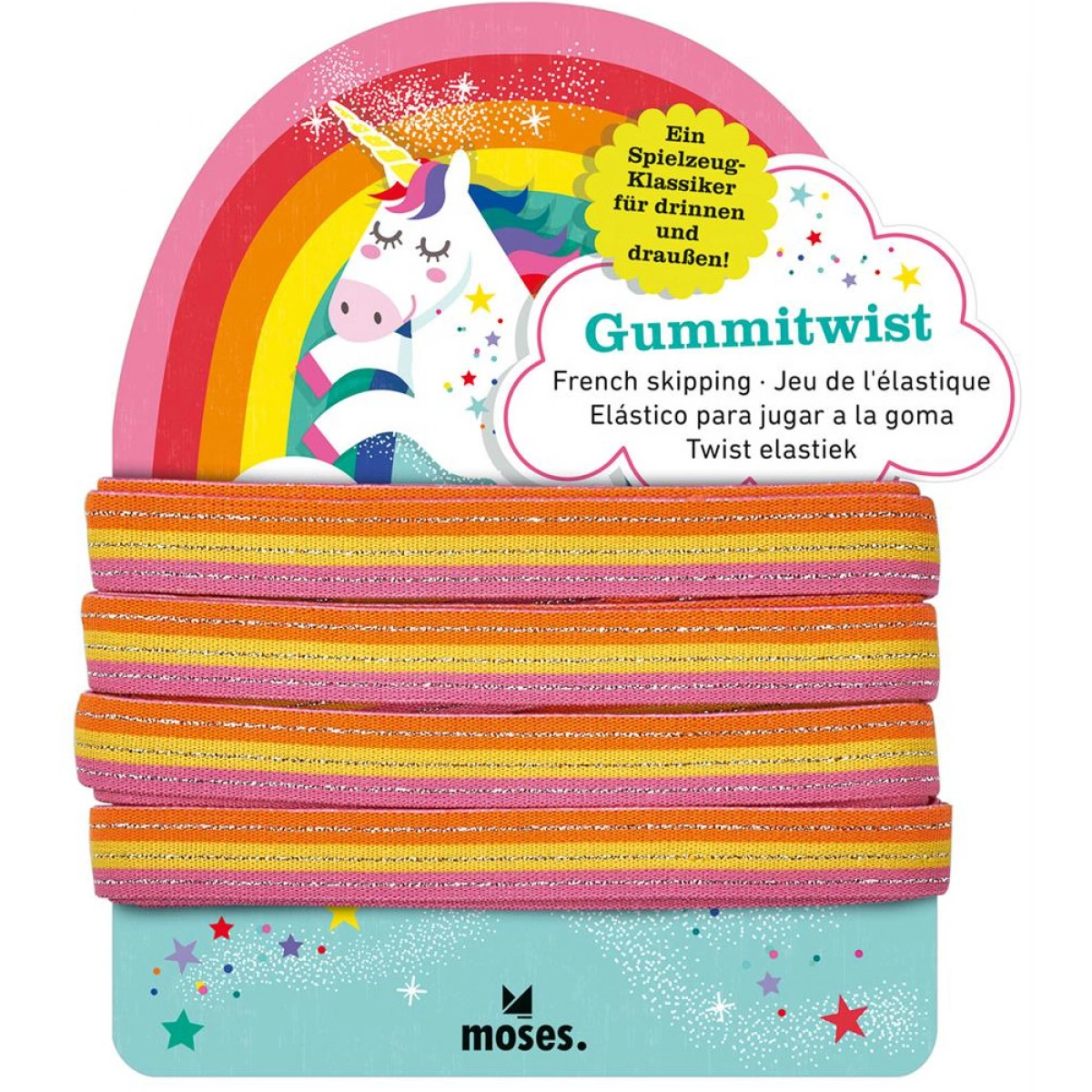 MOSES ΠΑΙΧΝΙΔΙ ΕΞΩΤΕΡΙΚΟΥ ΧΩΡΟΥ ΛΑΣΤΙΧΟ RAINBOW UNICORN 38132