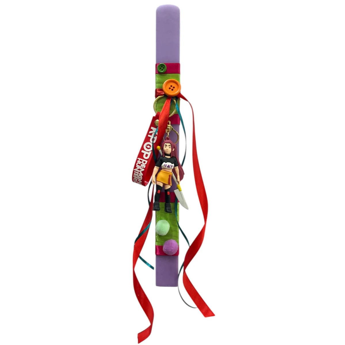 ΧΕΙΡΟΠΟΙΗΤΗ HANDMADE EASTER CANDLE WITH KEYCHAIN ​​K POP MIRA