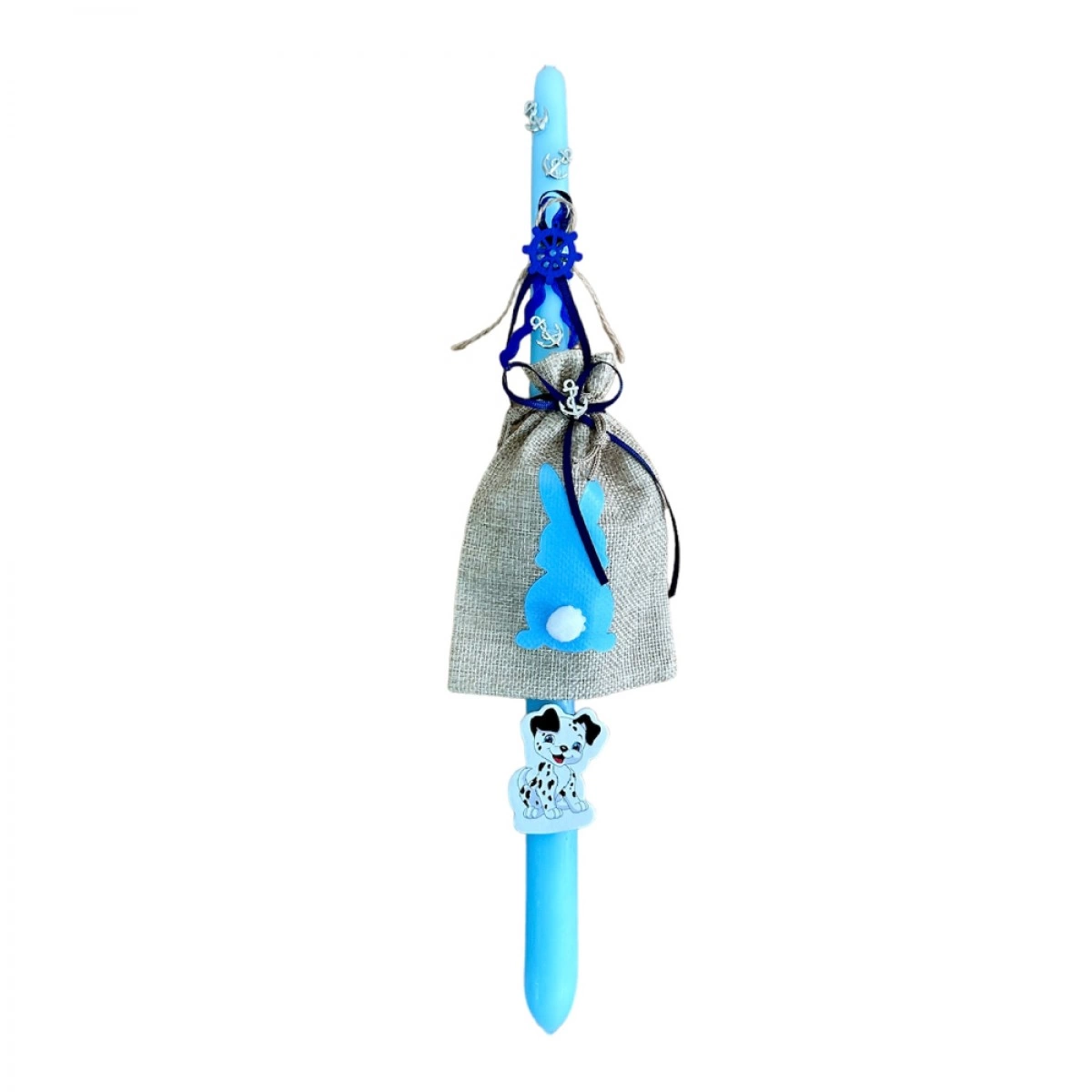ΧΕΙΡΟΠΟΙΗΤΗ EASTER CANDLE WITH DALMATIAS DOG