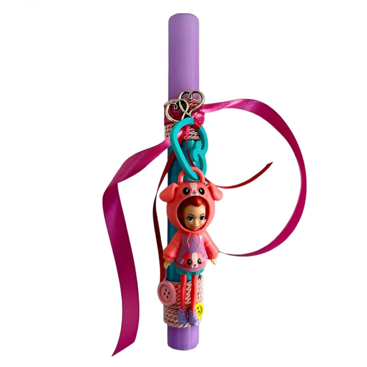 ΧΕΙΡΟΠΟΙΗΤΗ EASTER CANDLE WITH KEY RING POLLY POCKET