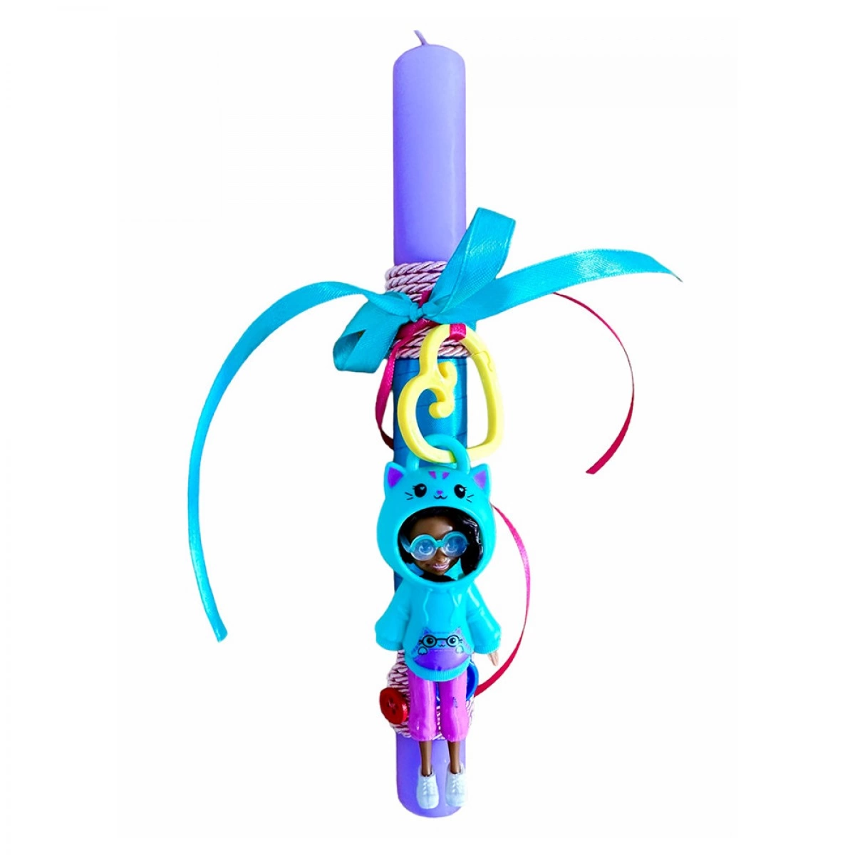 ΧΕΙΡΟΠΟΙΗΤΗ EASTER CANDLE WITH KEY RING POLLY POCKET
